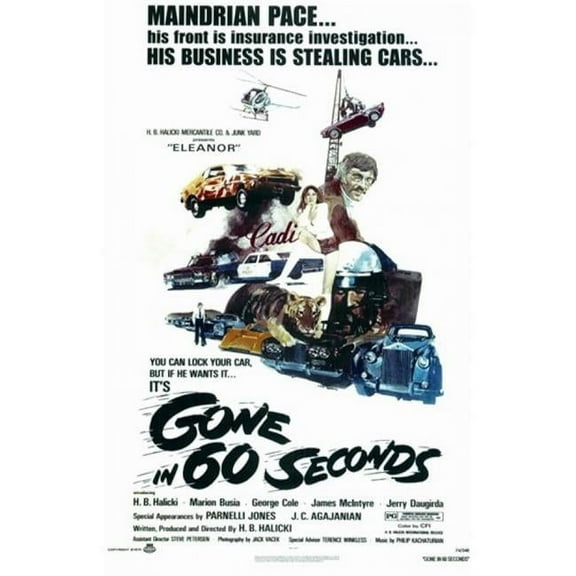 Gone in 60 Seconds Movie Poster - 11 x 17