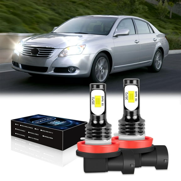 For Toyota Avalon 2008-2010 H11 LED Headlight Bulbs Kit 6000K White 8000LM High/Low beam