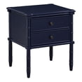 thumbnail image 1 of Comfort Pointe Ellison Bleu Minuit Bois Table de Nuit Style Côtier à 2 Tiroirs, 1 of 10