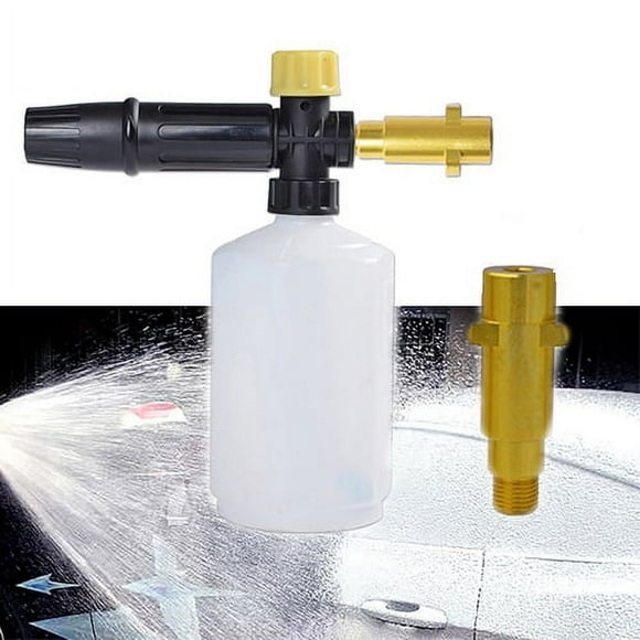 Pressure Washer Car Foamer, Snow Foam Lance with Solid Plastic and Brass Fittings, Adjustable Sprayer Nozzle for Thick Frothy Foam, Touchless Car Wash Solution for Multiple