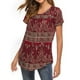 thumbnail image 4 of Camiseta de mujer con cuello redondo, manga corta, camiseta estampada, seitruly AP001627-07, 4 of 7