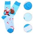 thumbnail image 6 of Jiyike 1Pair of Christmas Style Socks Decorative Mid-calf Socks Male Stocking for Xmas, 6 of 11