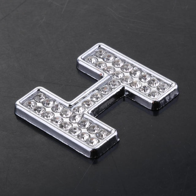 3D DIY Rhinestone Diamante de Número Emblema Insignia Color H Perfecl