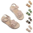 thumbnail image 7 of ZACPNCV Girls Sandals Flower Girls Dress Shoes Open Toe Little Kid Summer Flats Pink 4.5-5 Years, 7 of 7