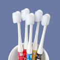 thumbnail image 4 of 5Pcs Adult Toothbrushes Household Creative Cartoon Print Soft Hair Toothbrush, 4 of 9