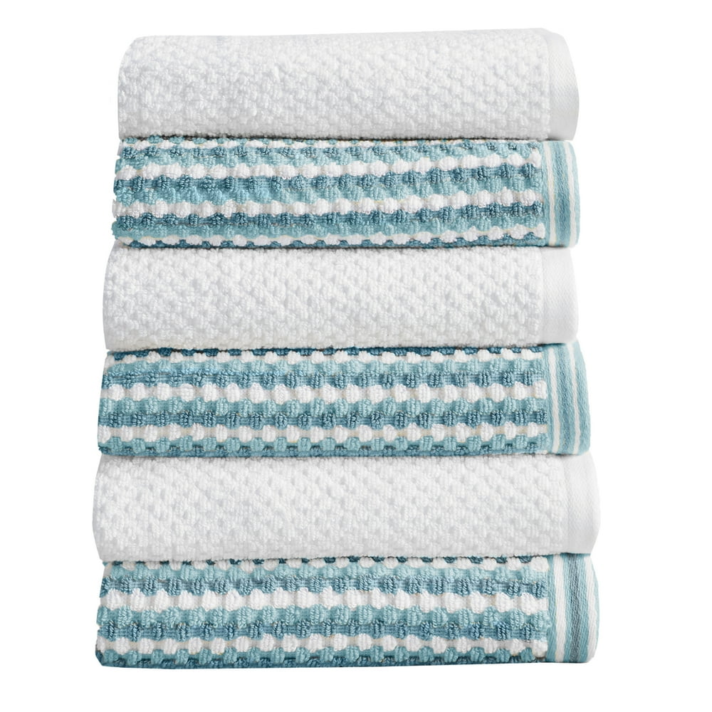 Great Bay Home 100 Cotton MultiStriped Bath Towel Sets