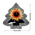 thumbnail image 7 of Vibrant Metal Hanging Christmas Tree Wind Spinner - Geometric Design with Concentric Rings Perfect for Garden Decor, 7 of 7