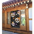 thumbnail image 2 of XMXY Japanese Doorway Curtain Noren, Black Sugar Skulls Flowers Door Closet Curtain Panel, Room Dividers Privacy Tapestry, 34 x 56 Inches, 2 of 7