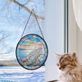 thumbnail image 5 of Santorini Cliff Houses Stained Glass Suncatcher Window Hanging – Holiday Window Hanging Gift with Custom Text for Family, Friends, Man & Woman, Christmas 2025 Tree Keepsake, 5 of 5