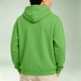 thumbnail image 5 of Men's Solid Color Pullover Hoodie, Long Sleeve Loose Fit Fall Casual Streetwear Sweatshirt with Front Pocket Green S, 5 of 5