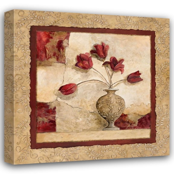 Charlene Olson 20x20 Gallery Wrapped Canvas Wall Art Titled - Cinq Tulipes