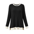 thumbnail image 3 of Bixock Women's Maternity Tops Long Sleeve Shirts Crew Neck Soild Color Loose Casual Pregnant Pullover Tops Soft Comfortable Daily Wear Maternity Clothings, 3 of 6