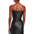 thumbnail image 2 of Lucy Paris Womens Cher Faux Leather Cropped Strapless Top, 2 of 2
