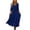 #H-Dark Blue, variant on ZHYou Womens Casual Dresses V-Neck Long Sleeve Leisure Loose Fit Linen Soft Flowy Dresses Loungewear,Black,Size 2XL