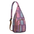 thumbnail image 1 of Tropical Pineapple Backpack - Golden Fruit & Flowers Print, Fashionable Multi-Functional Travel Pack, 1 of 4
