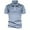 Light Blue, variant on WREESH Men's Graphic Henley Shirts Casual Short Sleeve Top with Turndown Collar and Graphic Prints Stand Out in Style Blue