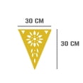 thumbnail image 3 of Banderin Calado DECORAMEC PAPEL PICADO Toda Ocasion 5 tiras de 8 metros Flores Amarillo con Blanco, 3 of 6