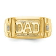 thumbnail image 4 of 14K Yellow Gold Ring Band Themed Men's Diamond Round, Size 9, 4 of 5