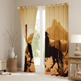 thumbnail image 3 of Feelyou Vintage Cowboy Cowgirl Blackout Curtains Set of 2 (52x84 Each), Rustic Horse Animal Window Curtains, Hippie Western Style Curtains and Drapes, Living Room Curtains Decor, 3 of 6