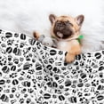 thumbnail image 3 of Pofeuu Black Footprints Print Puppy Blanket,Dog Blankets,Pet Blanket Cozy Cat Blankets for Indoor Cats, Fuzzy Pet Blanket for Kitten Doggy Dog Blankets-Medium, 3 of 8