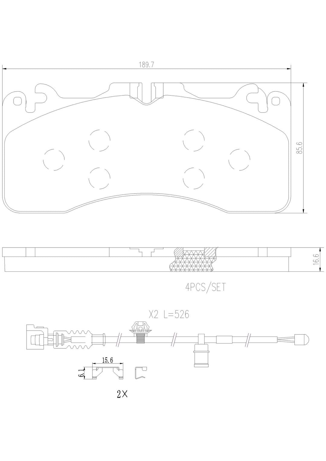 Brembo P83154N NAO BRAKE PADS Fits select: 2010-2012,2014-2017 LEXUS LS 460