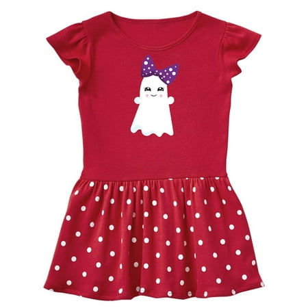 

Inktastic Little Ghost Cute Ghost Ribbon Halloween Gift Baby Girl Dress