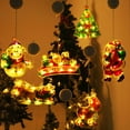 thumbnail image 4 of Lámpara LED navideña con ventosa en forma de muñeco de nieve antiguo, decoración de ventanas, luz de ambiente festivo, luces pequeñas de colores, luces navideñas, 4 of 6