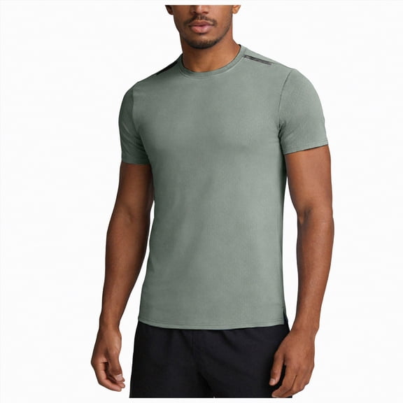 Leey-World Men's T-Shirts Men's Wool Blend Short Sleeve V-Neck Sweater Soft Textured Knit Pullover for Business Casual Wear(AG,M)