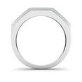 thumbnail image 4 of 0.25 CT Sterling Silver White Diamond Mens Wedding Anniversary Band, Size 9, 4 of 4