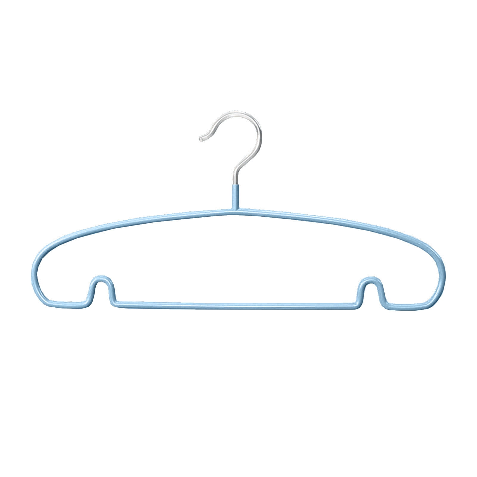Heavy Duty Metal Suit Hangers 10 Pack, Non-Slip PVC Coating, No Shoulder Bumps, Space Saving Clothes Hangers for Sweaters, Coat, Shirts, Skirt, Jackets