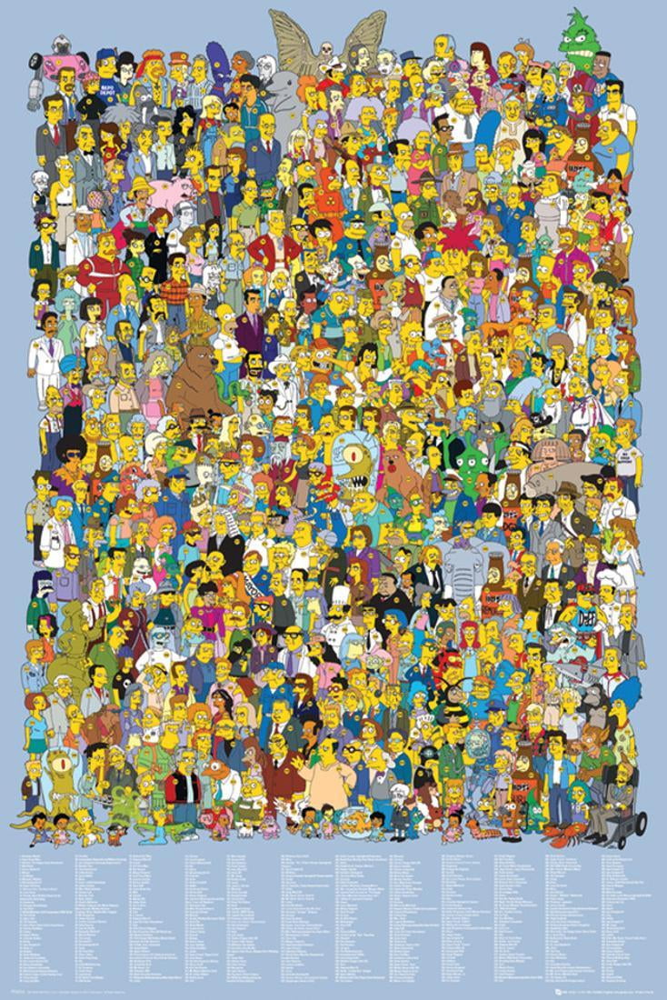 Simpsons-Cast Names Poster - 24x36 - Walmart.com - Walmart.com
