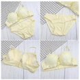 thumbnail image 5 of Ladies Lingerie Set Bra and Panties Cotton Lace Yellow 75B 1Set, 5 of 5