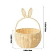 thumbnail image 3 of Dadiaei Easter Bunny Basket with Ears for Kids - Easter Egg Hunt Basket Bags for Girls, Boys, Baby & Children - Pink & White Easter Gift Basket 10.2 x 6.8 x 6.3 Inches, 3 of 8
