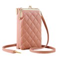 thumbnail image 1 of PU new diamond mobile phone bag embroidered line niche wallet fashion shoulder bag, 1 of 5