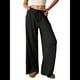 thumbnail image 1 of Pantalones Palazzo de Cintura Alta con Bolsillo y Pierna para Mujer, para Otoño e Invierno. Negro S, 1 of 9