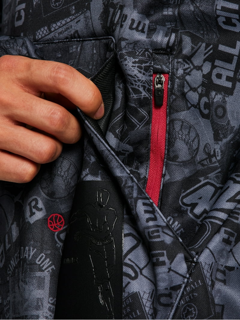 AND1 Men's and Big Men's Ultimate Print Pullover Hoodie, up to