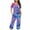 Blue 4, variant on HUJlwoi Women Button down Pajama Tie Dye Printed Sleepwear Sets Short Sleeve Shirts and Capri Pants Lounge Pj Sets with Pocket