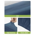 thumbnail image 4 of Navy Blue Ombre Bar Stool Covers Set of 4, Modern Abstract Art Texture Stretch Washable Bar Chair Covers with Backs, Removable Pub Counter Height Chair Cover for Kitchen Dining Room Cafe, 4 of 7