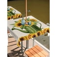 thumbnail image 2 of Outdoor Tablecloth with Umbrella Hole for Patio/Picnic/Party/Camping, Sunflowers Waterproof Table Cloth Square Cover Washable, Summer Botanical Budding Yellow Flowers (54"x 54"), 2 of 8
