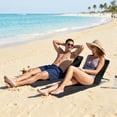 thumbnail image 2 of Outsunny 2 Pcs Folding Beach Lounge Chair w/ Pillow, Black, 2 of 10