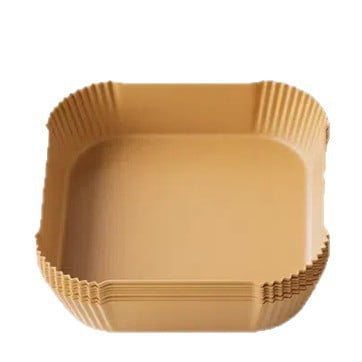 100 pieces of square air fryer paper grease-proof paper - high-temperature baking paper for air fryers, special paper tray for one-time use as an oil paper pad