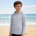 thumbnail image 5 of Boys Hoodie Long Sleeve Rash Guard Shirts Quick Dry Sun Protection Shirts Swimming Shirt Boys Swimsuits Size 11-12 Years, 5 of 6