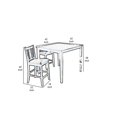 thumbnail image 5 of 5 Piece Wood Counter Height Table Fiddle Back Chairs Brown- Saltoro Sherpi, 5 of 5