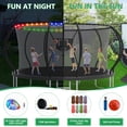 thumbnail image 2 of LHX Trampoline 14FT for Kids 12FT 16FT Outdoor Trampolines with Basketball Hoop, Safety Enclosure Net, Lights, Sprinklers, Socks, Recreational Heavy Duty Trampoline, 1400 LBS Loading, Easy to Install, 2 of 9