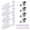 Silver-4, variant on Disposable Ear Piercing Kit with Studs for Ears, Nose, and Lips, Set of 4, White