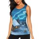 thumbnail image 1 of Balery Mountain Cottage In Snow Camiseta sin mangas estampada ligera para mujer, tops de entrenamiento sin mangas, camisetas de yoga transpirables de secado rápido.-X-Large, 1 of 7