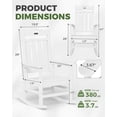 thumbnail image 4 of SUUNYN Oversized Outdoor Rocking Chair, HDPE All-Weather High Back Porch Rocker, 380lbs Capacity, White, 4 of 9