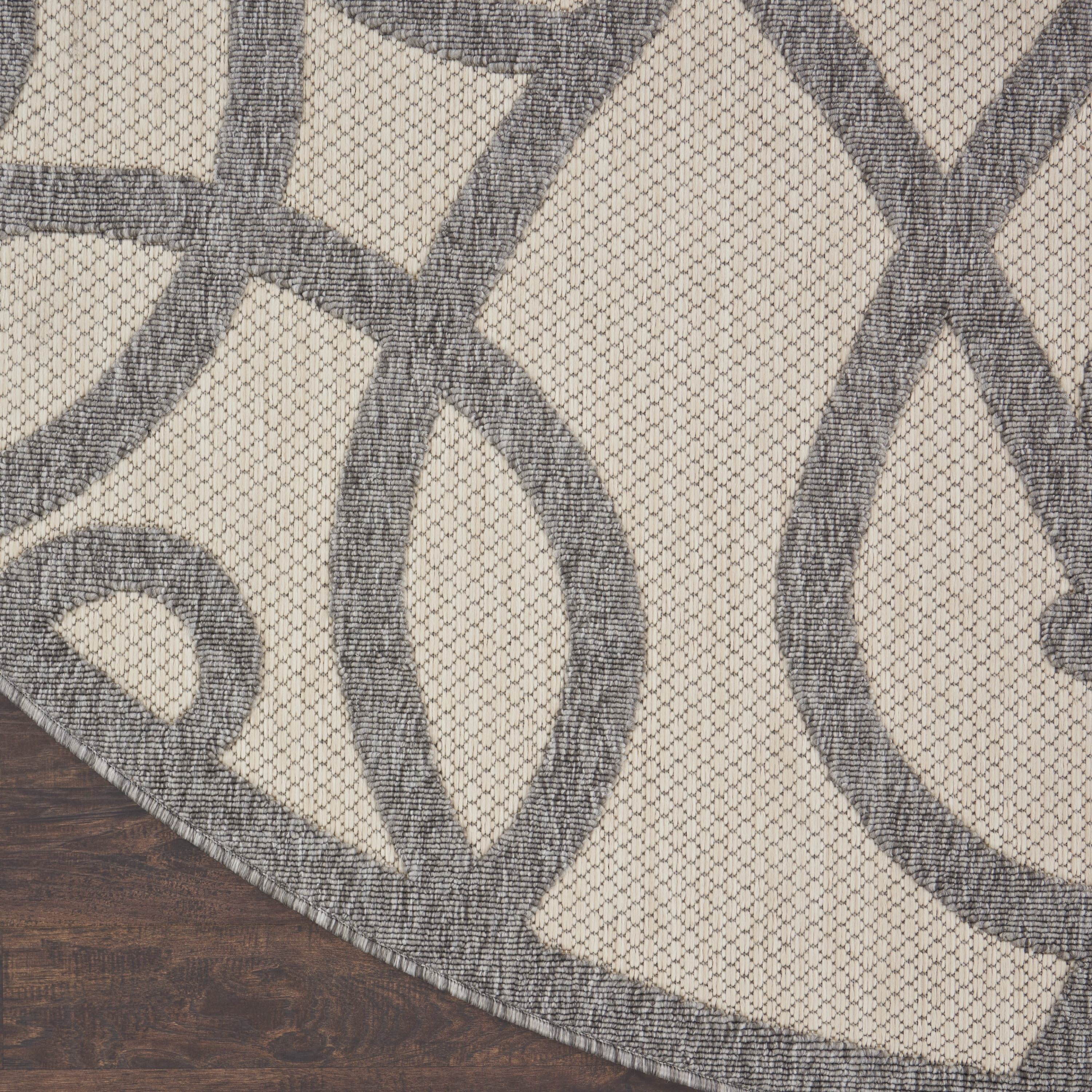 Nourison Palamos Indoor/outdoor Casual Contemporary Cream Grey Area Rug