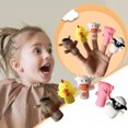 thumbnail image 4 of CanGonggg Early Education Soothing Finger Doll Gloves Toy Parent Child Interactive Gloves Digits Puppets Ventriloquist Animal Puppets Treeline Finger Guard Suck Finger Stopper Puppets Owl Middle, 4 of 7