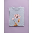 thumbnail image 3 of Flowers And Leaves Lineart T-Shirt Women -Image by Shutterstock, Female 5X-Large, 3 of 4